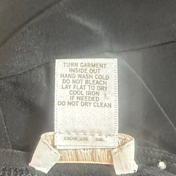 EUC Cache Blong Black Silver Studded Long Sleeve Top, M - Picture 10 of 10